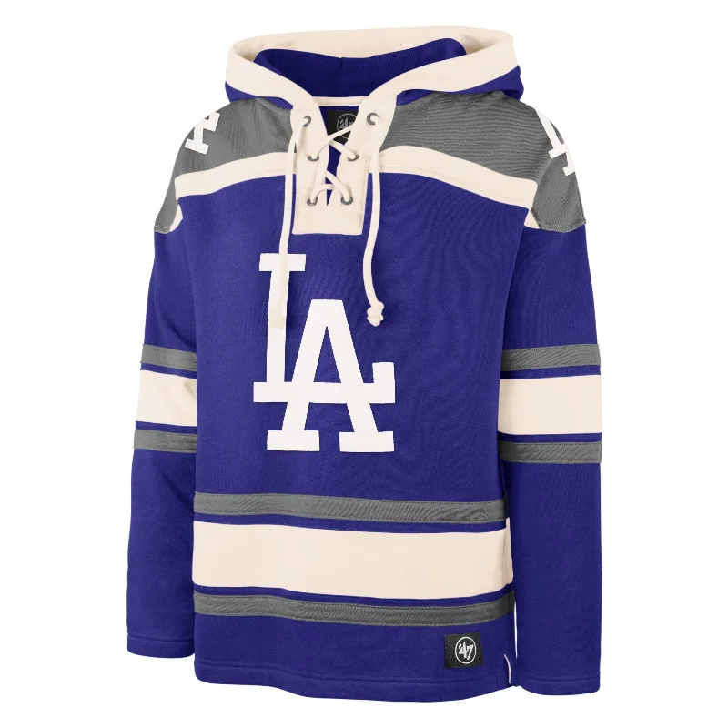 mens hoodie with oversized silhouette-LOS ANGELES DODGERS SUPERIOR '47 LACER HOOD