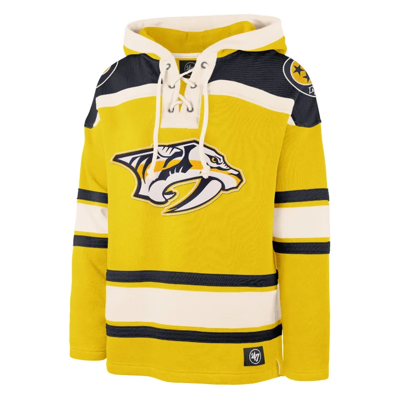 mens hoodie with seamless design-NASHVILLE PREDATORS SUPERIOR '47 LACER HOOD