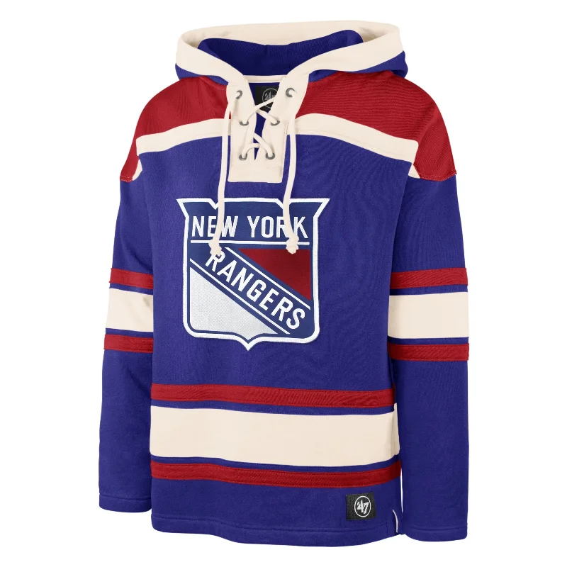 mens hoodie with side zipper design-NEW YORK RANGERS SUPERIOR '47 LACER HOOD