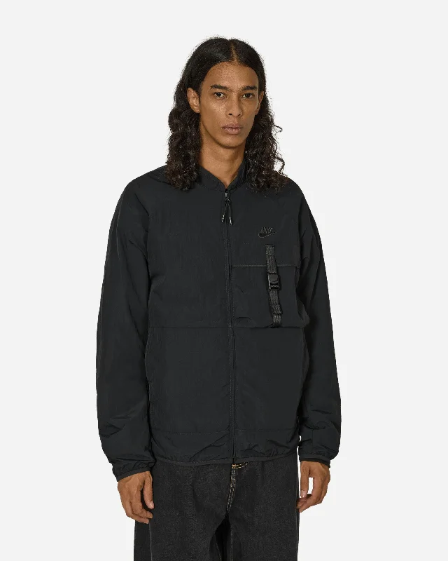 men's jackets with water-resistant exterior-Tech Woven Jacket Black