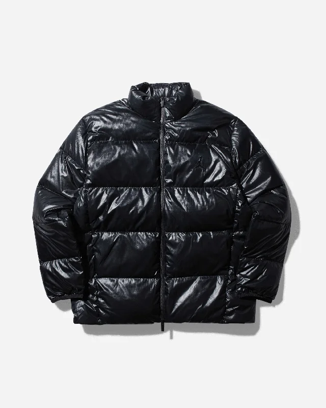 men's jackets with quilted outer layer-Men's Flight Down Puffer Jacket Black