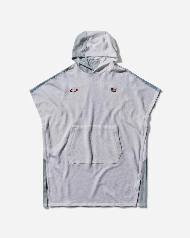 men's jackets with extra wind protection-Men's Team USA Surfing Convertible Poncho Liquid Gray