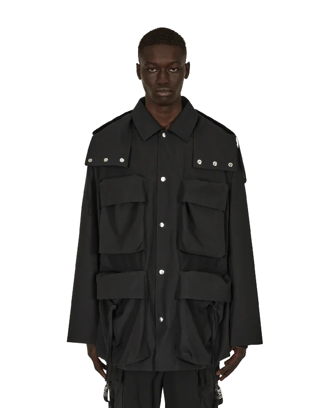 men's jackets with functional interior pockets-Puff Jacket Black