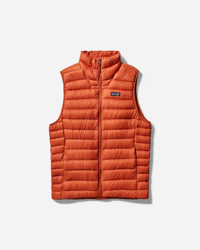 men's jackets with deep inner pockets-Men's Down Sweater Vest Redtail Rust