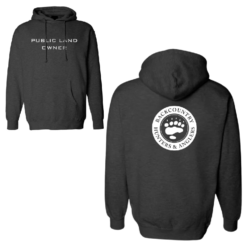 mens hoodie for ultimate warmth-Public Land Owner® Heavyweight Fleece Sweatshirt - Logo