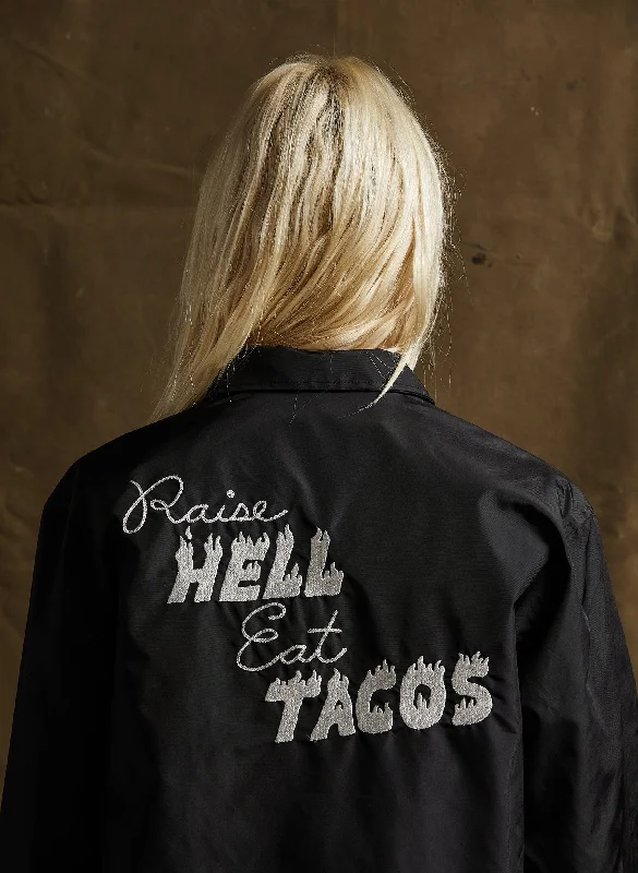 mens hoodie for sporty layers-Raise Hell Eat Tacos Jacket