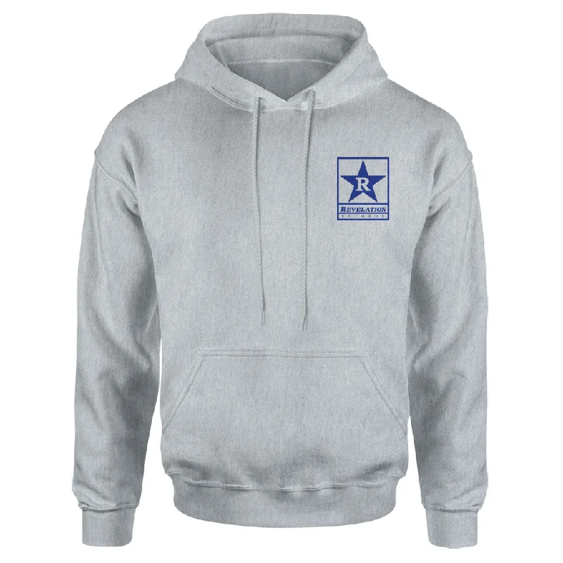 mens hoodie for gym wear-Revelation Records "Logo (Grey)" - Hooded Sweatshirt