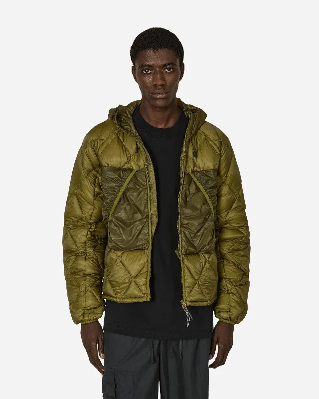 men's jackets with adjustable hoodie-Light Down Jacket Olive Branch