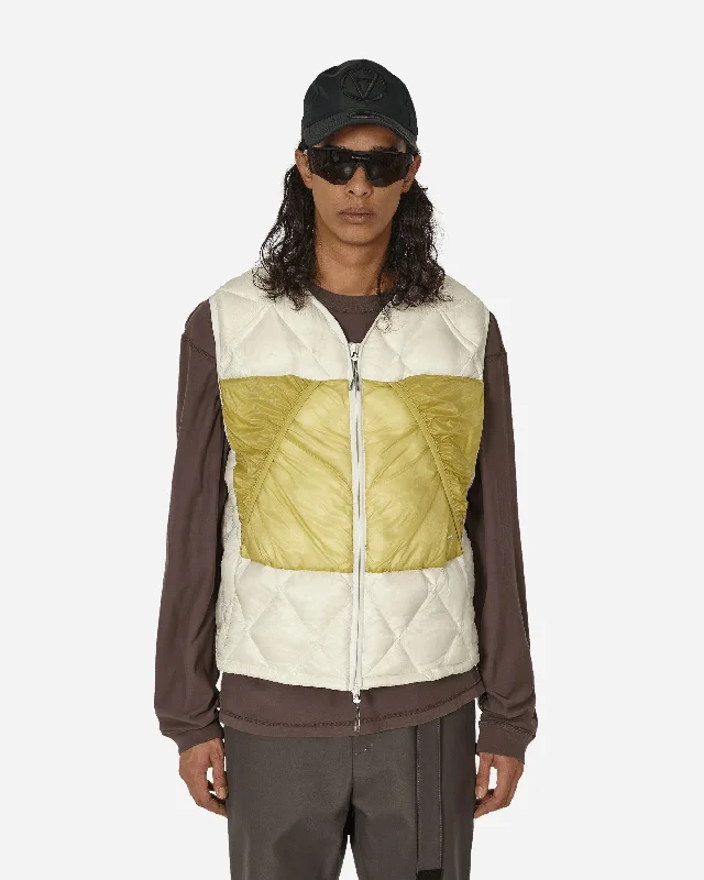 men's jackets with faux shearling-Light Down Vest Blanc de Blanc