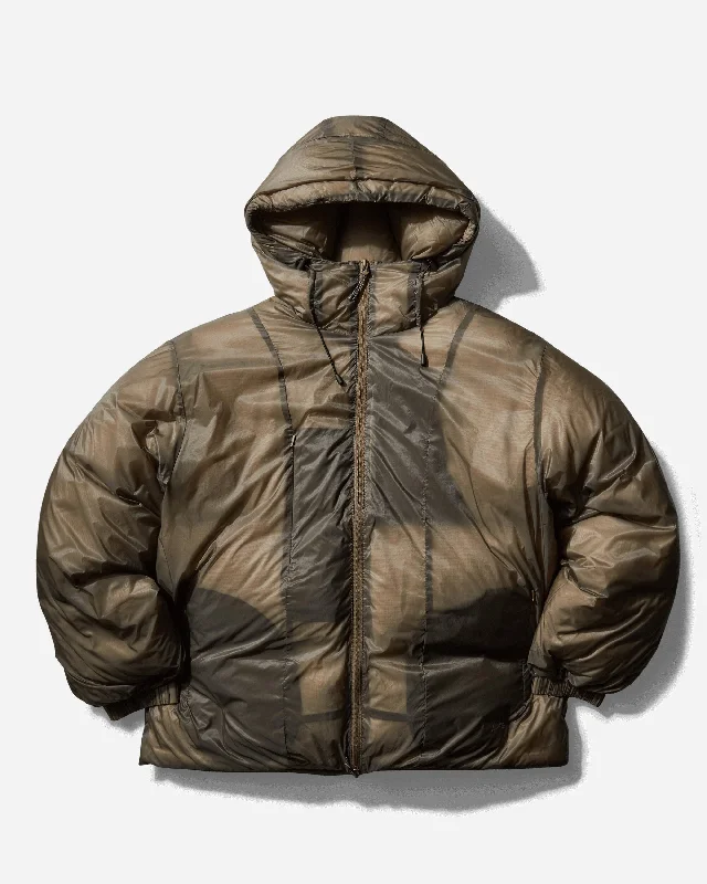 men's jackets with enhanced cold weather protection-Men's Smooth Down Jacket Taupe