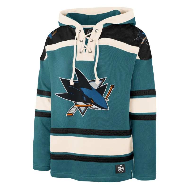 mens hoodie for outdoor explorers-SAN JOSE SHARKS SUPERIOR '47 LACER HOOD