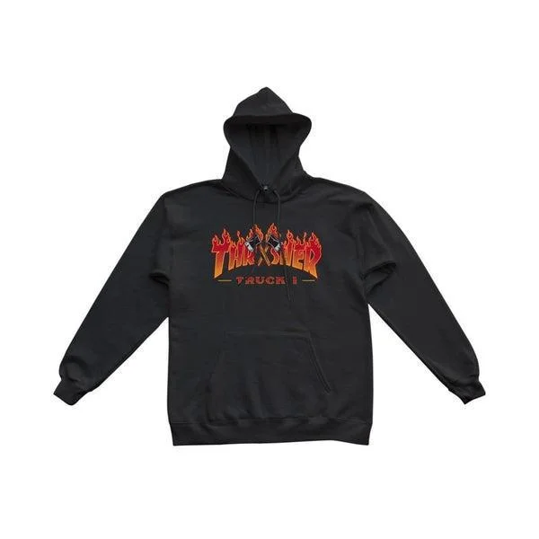 mens hoodie for a trendy twist-Thrasher Truck 1 Hoody Black