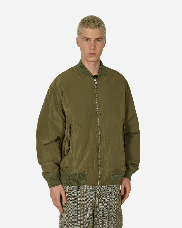 men's jackets with added warmth layers-MA-1 Bomber Jacket Khaki