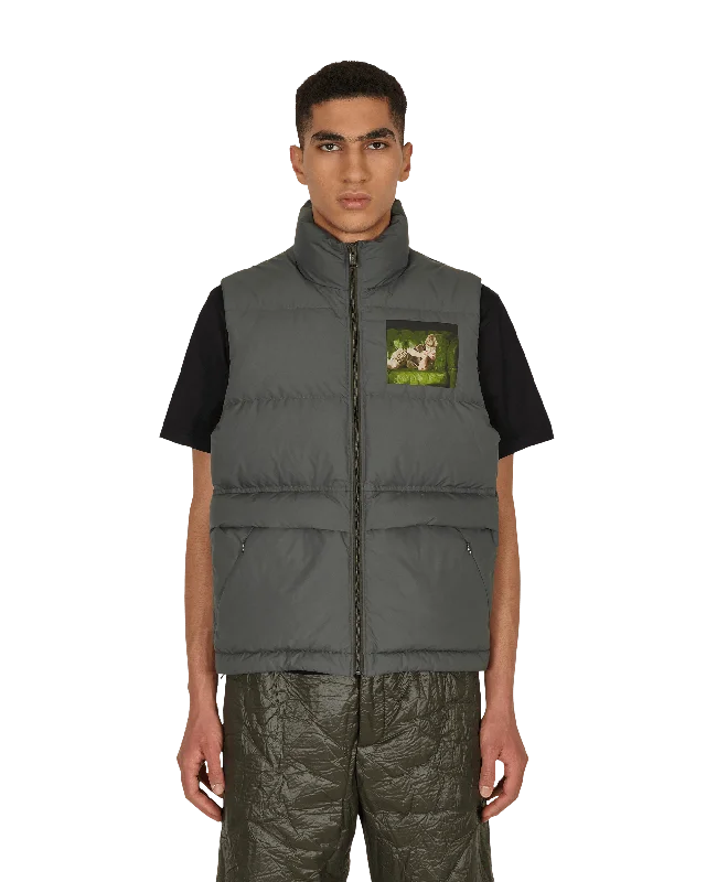 men's jackets with detachable hood and sleeves-Markus Åkesson Vest Grey