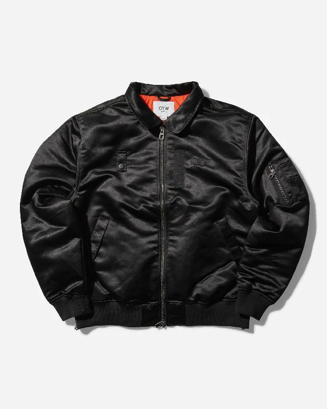 men's jackets for all-around wear-OTW Bomber Jacket Black