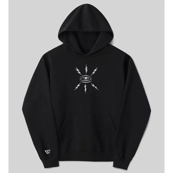 mens hoodie with adjustable zipper-WAR SAW LTD x Ed Templeton Cognitions Pullover Hoody Black