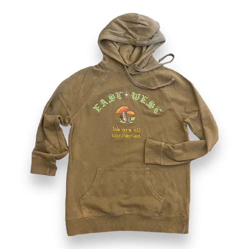 mens hoodie for ultimate street style-We Are All Connected Mushroom Sweatshirt #4.11 - Army Hoodie M