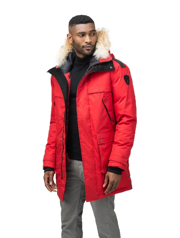 men's jackets with sleek modern design-Yatesy Men's Long Parka