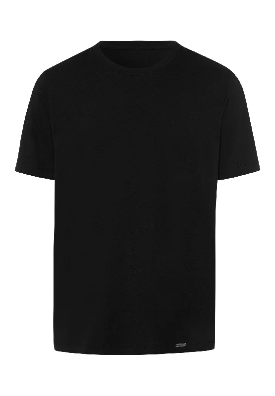 Men’s short-sleeve mire polos-Living Shirts Cotton Crew Neck T-Shirt | Black 75050-019