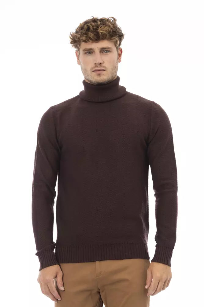 Men's clove sweater-Alpha Studio  Merino Wool Men's Sweater