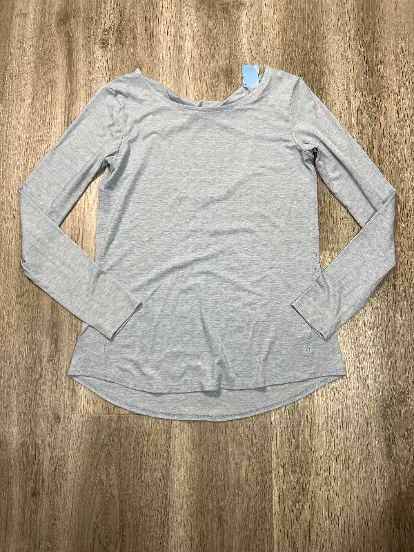 Men’s short-sleeve nook tees-Athletic Top Long Sleeve Crewneck By Athleta In Grey, Size: S