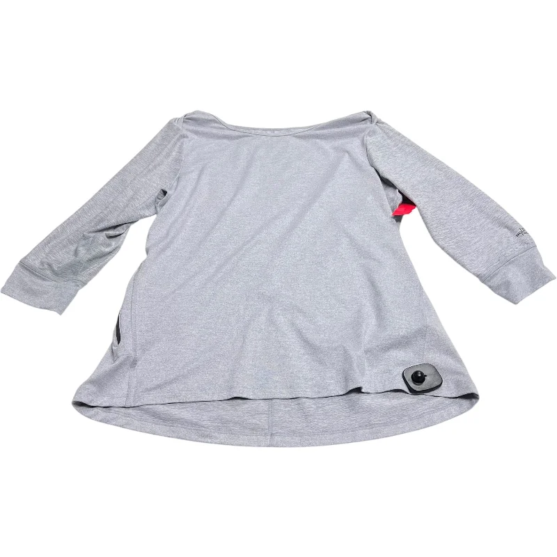 Men’s short-sleeve nook tees-Athletic Top Long Sleeve Crewneck By The North Face In Grey, Size: L