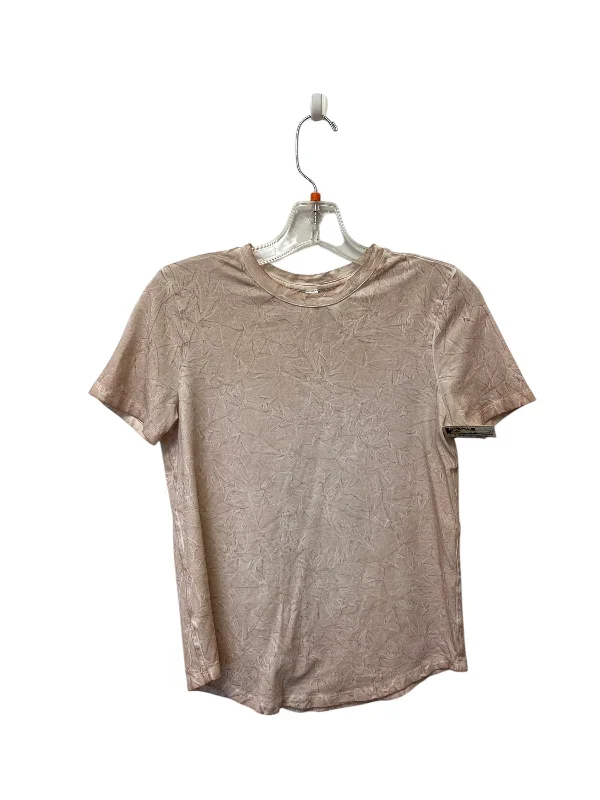 Men’s short-sleeve xeno shirts-Athletic Top Short Sleeve By Lululemon In Brown, Size: 2