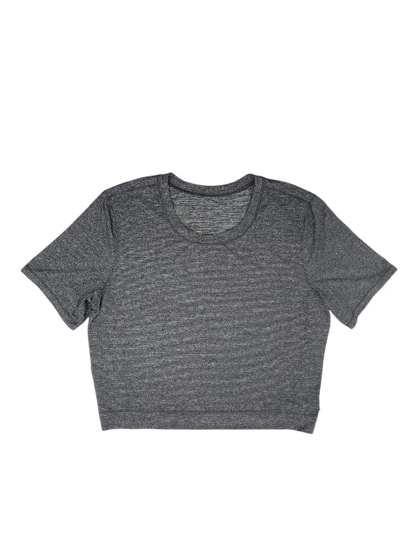 Men’s short-sleeve zest shirts-Athletic Top Short Sleeve By Lululemon In Grey, Size: M