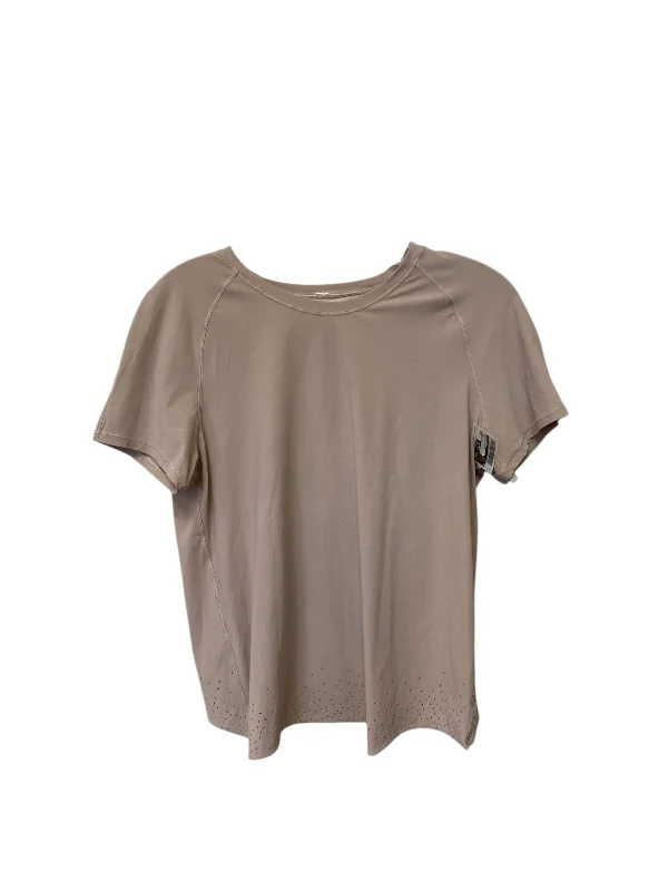 Men’s short-sleeve rush tees-Athletic Top Short Sleeve By Lululemon In Tan, Size: M