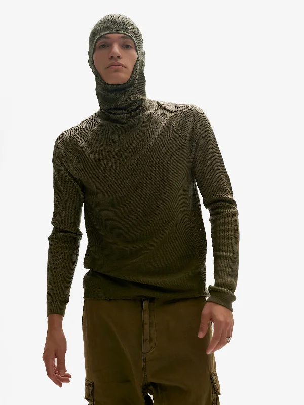 Men's sigil sweater-BALACLAVA SWEATER - Stone Green