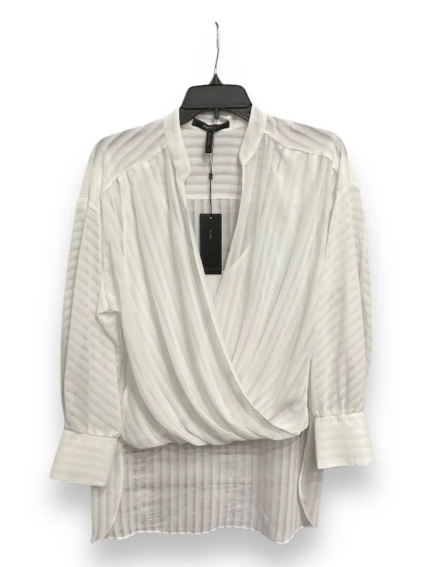 Men’s short-sleeve sift tops-Blouse Long Sleeve By Bcbgmaxazria In White, Size: Xs