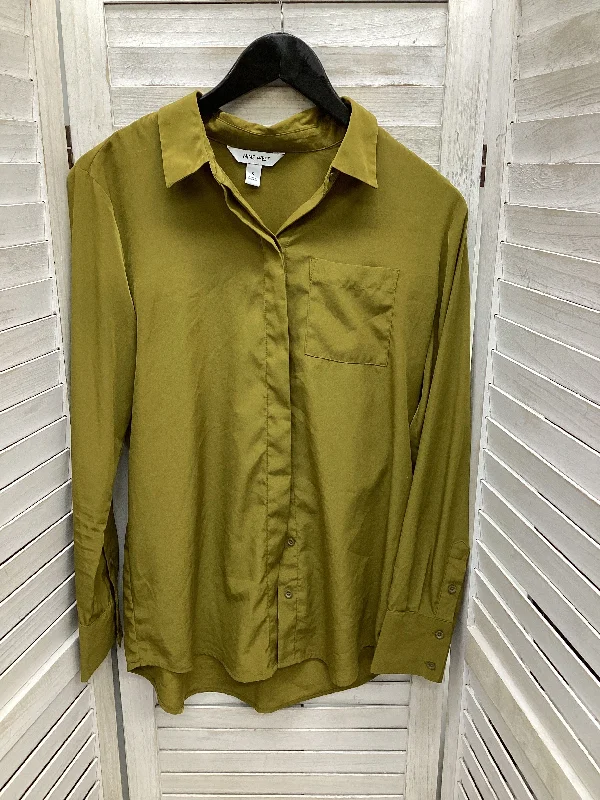 Men’s short-sleeve xing tees-Blouse Long Sleeve By Nine West In Green, Size: S