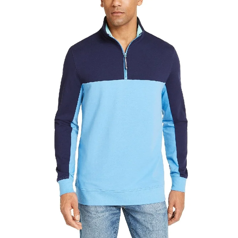 Men's seafoam sweater-Club Room Men's Regular-Fit 1/4-Zip Sweatshirt Size Extra Large - X-Large