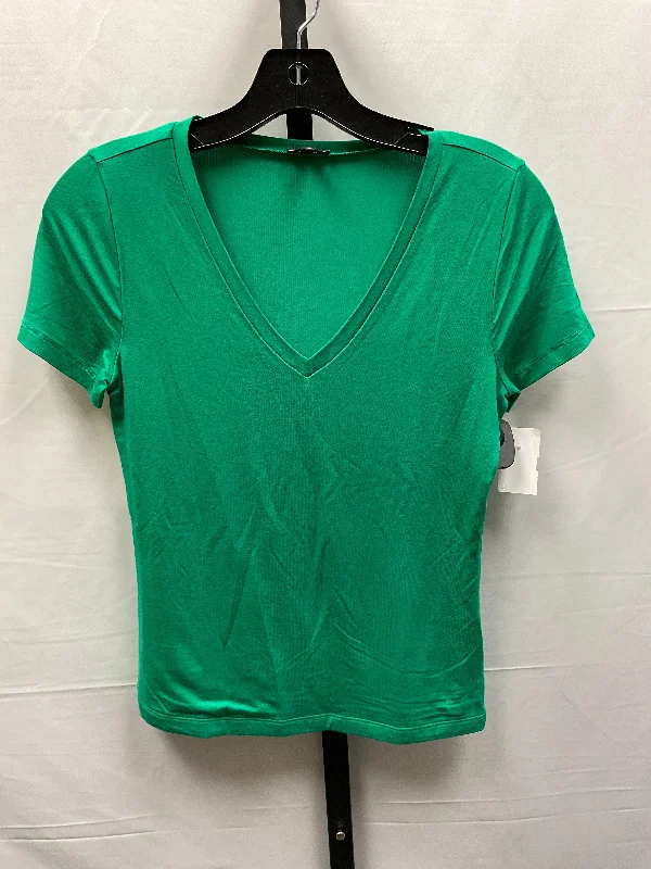 Men’s short-sleeve kink polos-Green Top Short Sleeve Basic Express, Size S