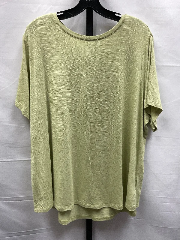 Men’s short-sleeve glib tops-Green Top Short Sleeve Basic Old Navy, Size 2x