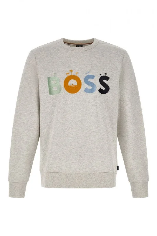 Men's outpost sweater-Hugo Boss  Cotton Logo Details Men's Sweatshirt