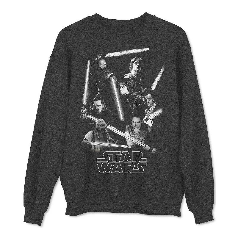 Men's photon knit sweater-Hybrid Men's Star Wars Jedi Knights Sweatshirt Gray Size XX Large - XX-Large