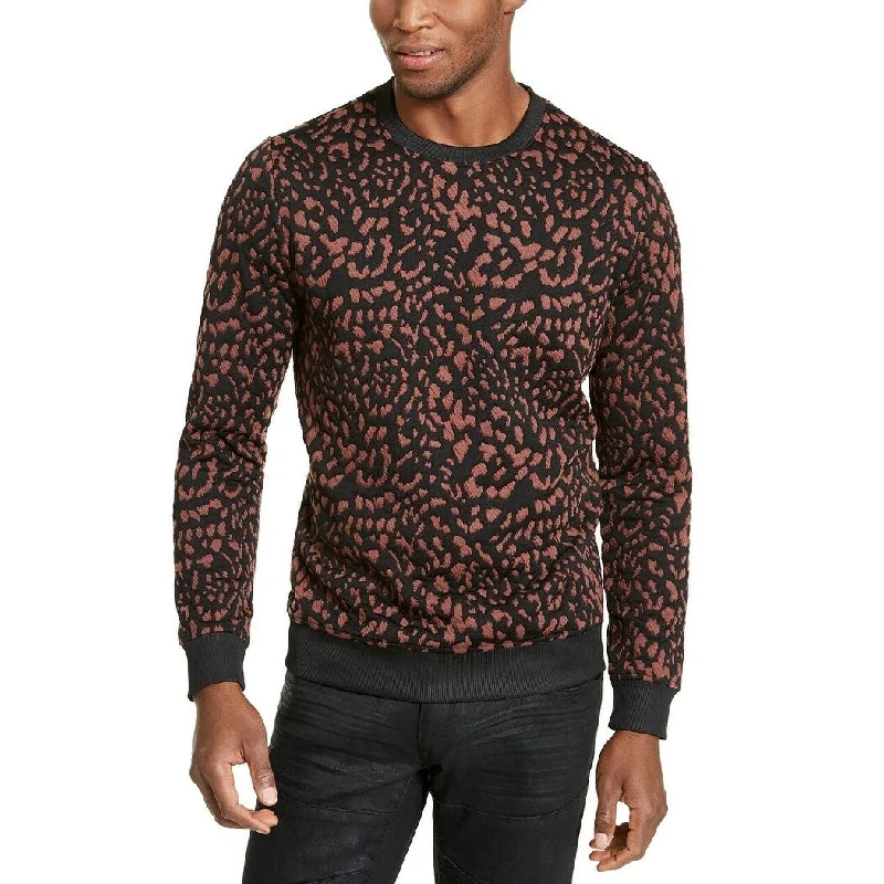 Men's pub sweater-INC International Concepts Men's Animal Print Pullover Brown Size 2XL - XX-Large