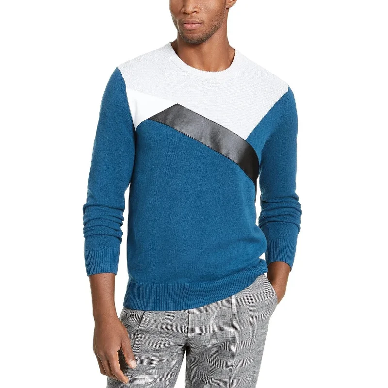 Men's samurai sweater-INC International Concepts Men's Colorblocked Sweater Blue Size XXL - XX-Large