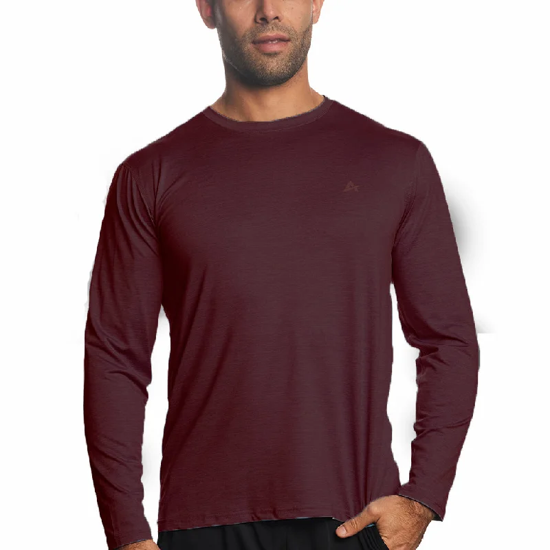 Men’s short-sleeve hark shirts-Men's Cooling Crew Neck Long Sleeve T-Shirt - CLOSEOUT