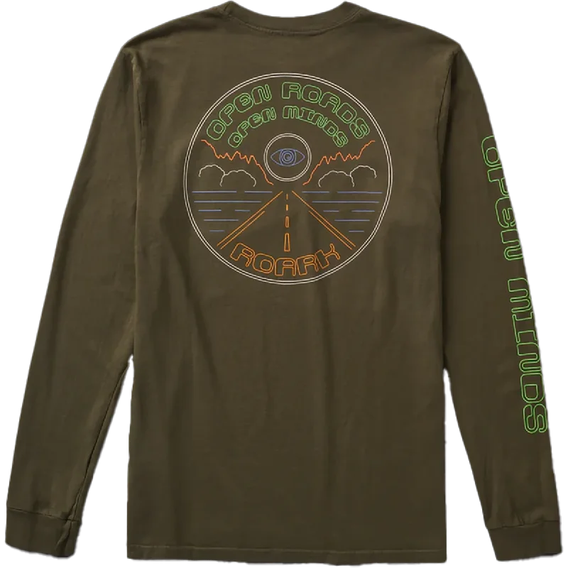 Men’s short-sleeve perk shirts-Men's Open Roads Long Sleeve Premium Tee