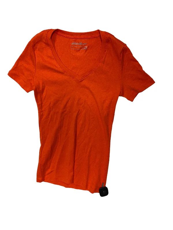 Men’s short-sleeve eave tops-Orange Top Short Sleeve Basic Eddie Bauer, Size S