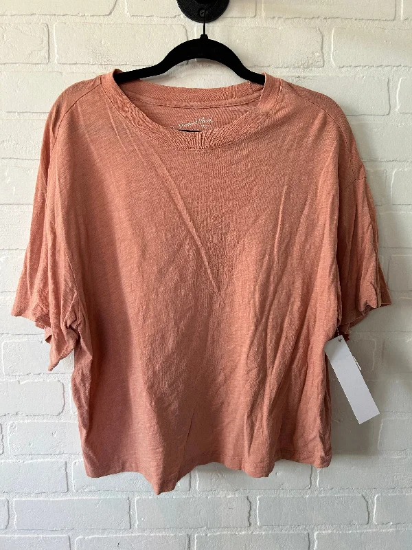 Men’s short-sleeve pelt tees-Orange Top Short Sleeve Basic Universal Thread, Size Xl