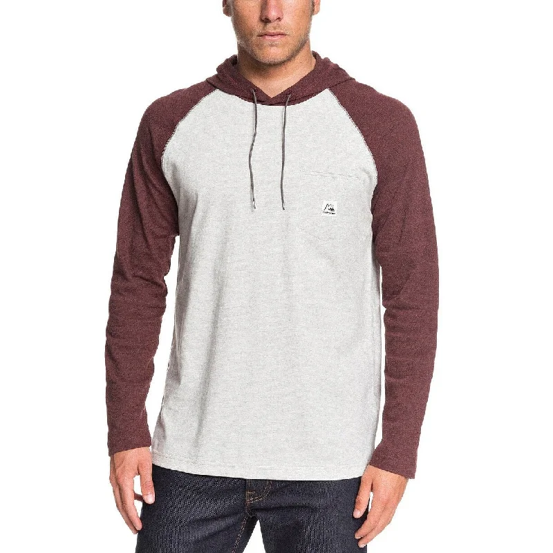 Men's manuscript sweater-Quiksilver Men's Michi Hood Update Gray Size Medium