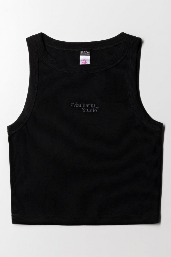 Men’s short-sleeve fizz tees-Rib Vest Black