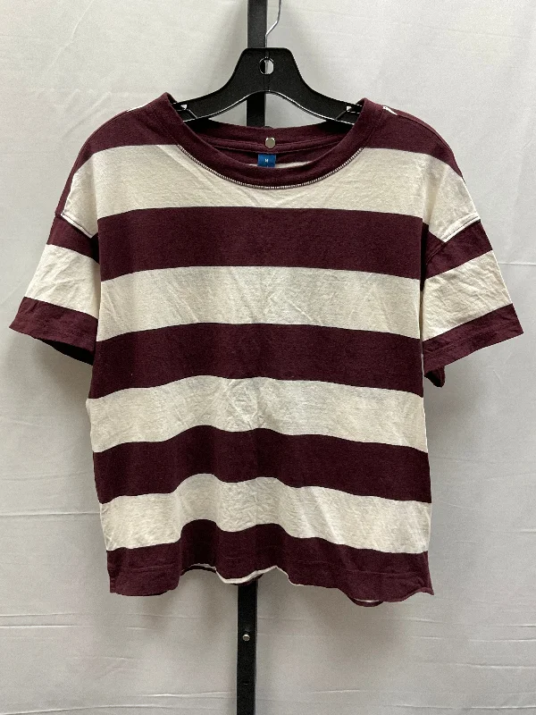 Men’s short-sleeve urge tops-Striped Pattern Top Short Sleeve Basic Old Navy, Size M