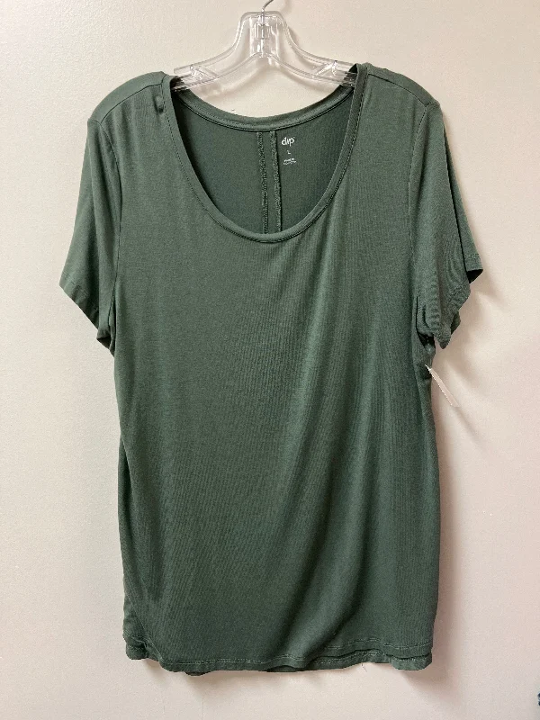 Men’s short-sleeve fizz tees-Top Short Sleeve Basic By Dip In Green, Size: L