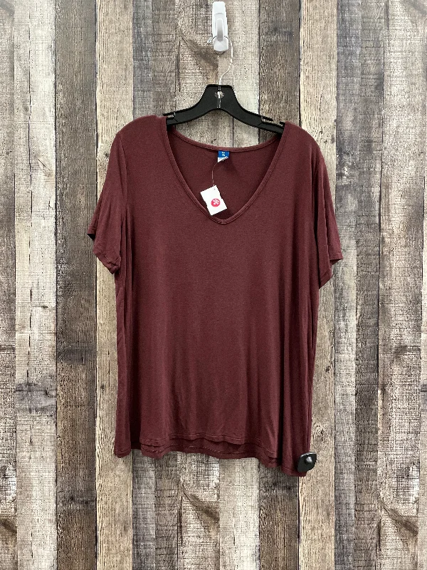 Men’s short-sleeve nook tees-Top Short Sleeve Basic By Old Navy In Red, Size: L