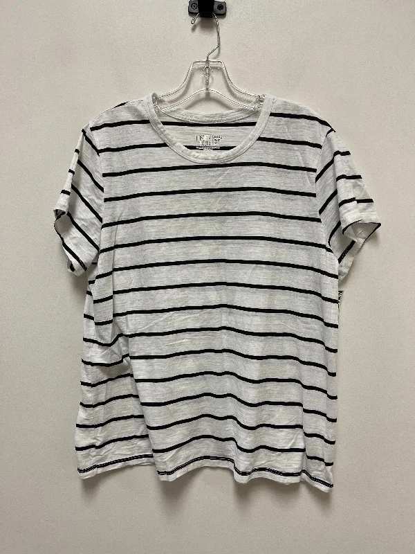 Men’s short-sleeve welt tops-Top Short Sleeve Basic By Time And Tru In Striped Pattern, Size: 3x