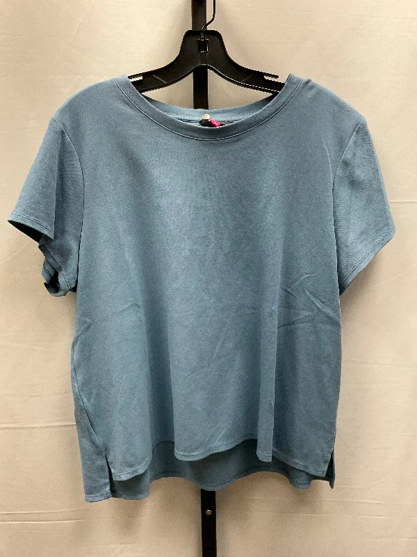 Men’s short-sleeve fizz tees-Top Short Sleeve Basic By Vince Camuto In Blue, Size: Xl